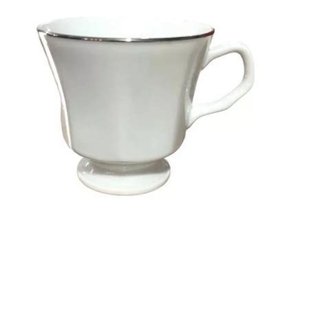 Xicara de Chá 200ml Filete Prata Prisma Porcelana Schmidt Shopee Brasil