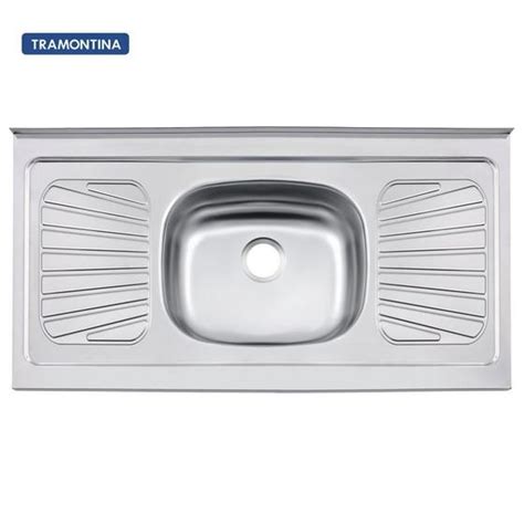 Pia de cozinha em aço inox 105 x 52 cm New Raggi 40 Tramontina