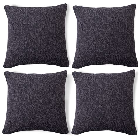 Buy Hokipo Woven Jacquard Stretchable Cushion Cover 18 Inch X 18 Inch