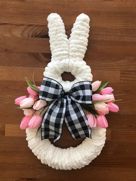 Bunny Wreath Easter Bunny Wreath Bunny Door Hanger Easter Decoration