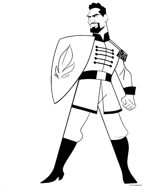 Lieutenant Mattias In Frozen Coloring Page Printable