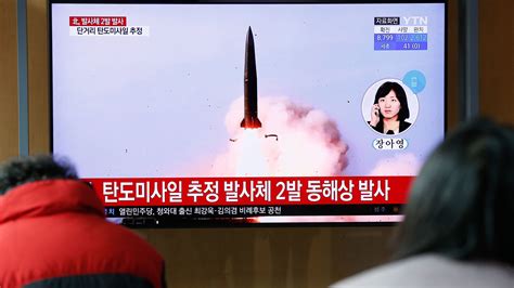 North Korea Launches Two Short Range Ballistic Missiles The New York