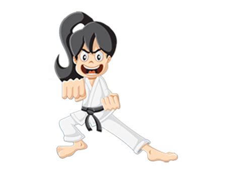 Black Belt Karate Cartoon - Clip Art Library