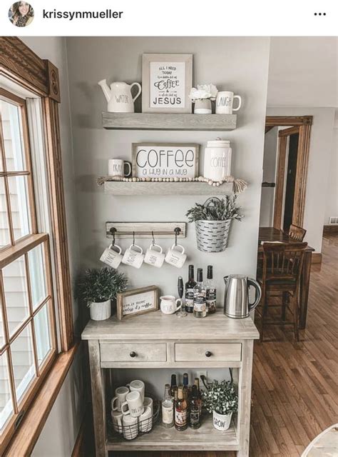 Coffee-Corner-Ideas-For-Home-In-a-Farmhouse-Style | Decorating Ideas ...