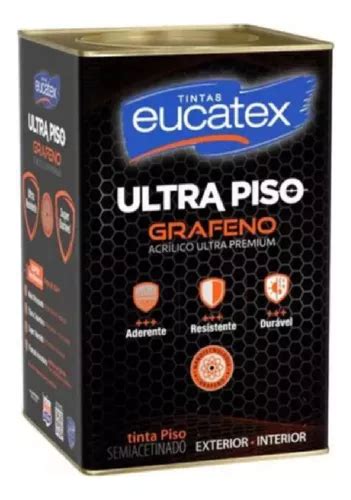 Tinta Ultra Piso Grafeno Premium Eucatex 18l Cinza Escuro Ci