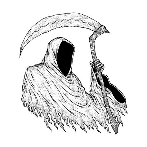 Premium Vector The Grim Reaper Illustration Hand Drawn Reaper