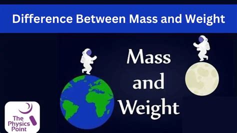 Difference Between Mass And Weight With Example And Formula