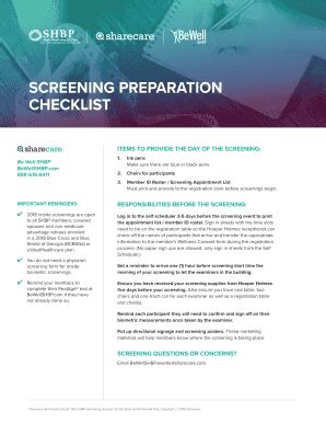 Sharecare Biometric Screening Form Fill Online Printable Fillable