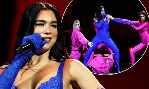 Dua Lipa Dazzles In An Electric Blue Catsuit For Her Future Nostalgia