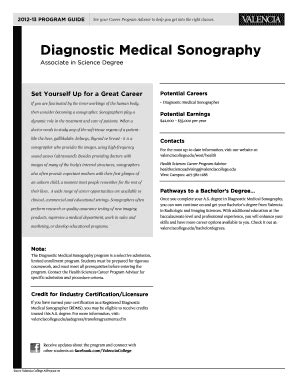 Valencia College Diagnostic Medical Sonography Fill Online Printable