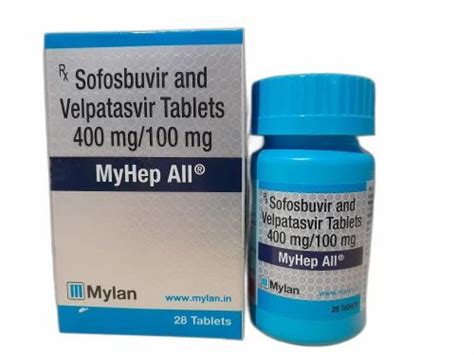 Sofosbuvir Mg Velpatasvir Mg Tablets Myhepall Tablet Mg