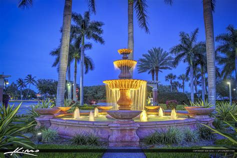 Riverwalk Jupiter Florida at Water Fountain | HDR Photography by Captain Kimo