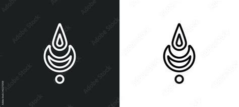 devi outline icon in white and black colors. devi flat vector icon from ...