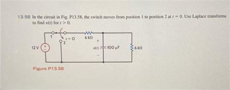 Solved In The Circuit In Fig P The Switch Moves Chegg