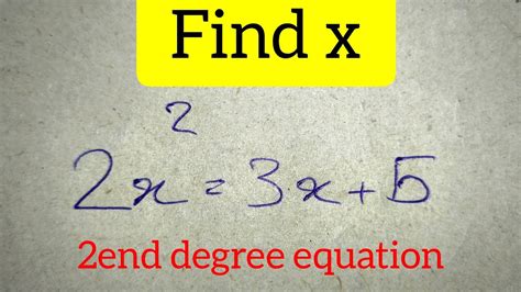 Solving The 2nd Degree Equation Quadratic Equation By The Delta Method