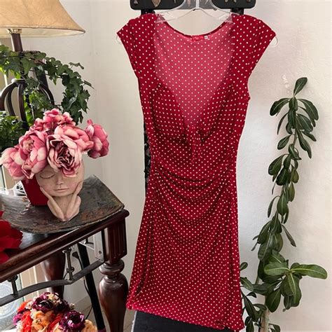 Ruby Rox Dresses Ruby Rox Polka Dot Rockabilly Body Con Dress