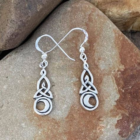 Sterling Celtic Moon Earrings Gle Good Living Essentials Moon