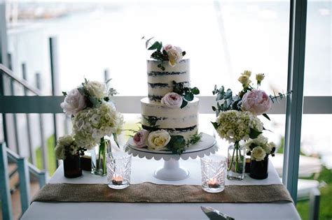 Rustic Meets Gatsby Wedding Naked Cake 2 The Wedding Playbook