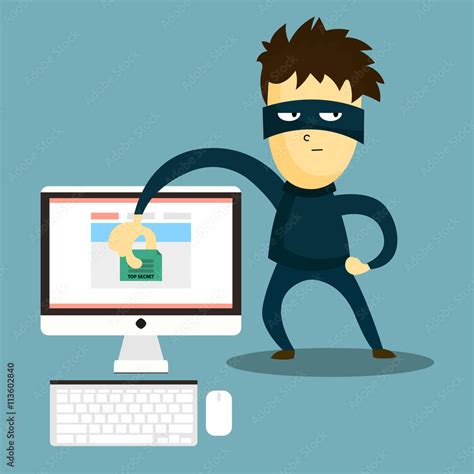 Hacker Steals The Document From Your Computer The Swindler Steals Data