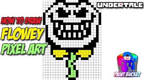 Flowey Pixel Art Grid