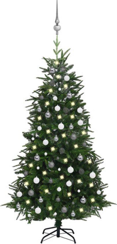 Vidaxl Kunstkerstboom Met Led S En Kerstballen Cm Pvc En Pe Groen Bol