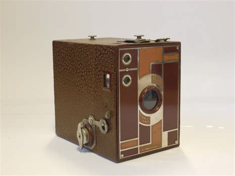 Kodak No2 Beau Brownie Art Deco Tan Brown Coloured Box Camara No