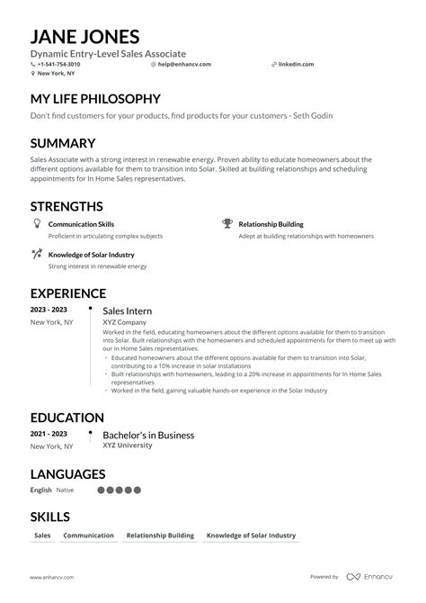 Entry Level Sales Resume Examples Guide For