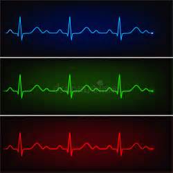 Heart Cardiogram Vector Charts Set Healthy Heart Stock Vector