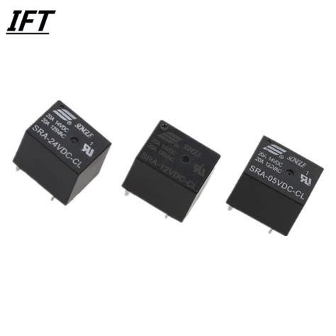 5Pcs 5V 12V 24V 20A DC Power Relay SRA 05VDC CL SRA 12VDC CL SRA 24VDC