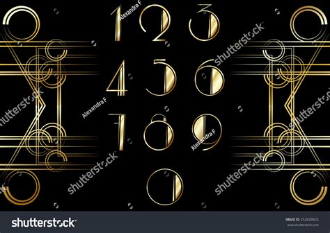 Art Deco Number Pattern Stock Vector (Royalty Free) 252639925 | Shutterstock