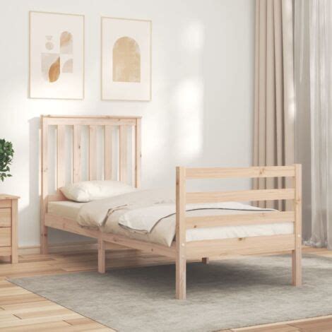 Bed Frame Without Mattress Small Single Solid Wood VidaXL