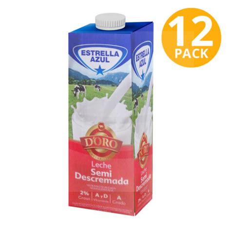 Leche Estrella Azul Semidescremada Grasa Ml Pack De