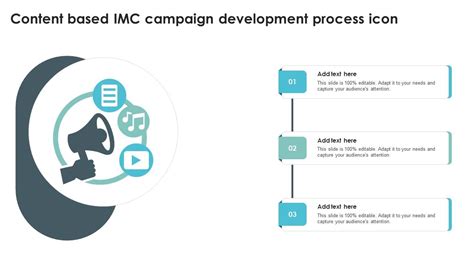 Content Based Imc Campaign Development Process Icon Ppt Template