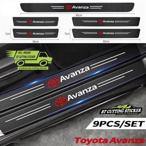 Jual 4 Pecs Sticker Carbon 3D Sticker Avanza Sticker Pengaman Pintu