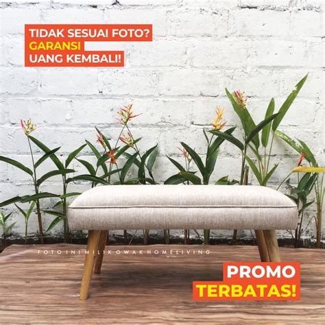 Jual Stool Panjang 100cm Sofa Bench Minimalis Banyak Pilihan Warna