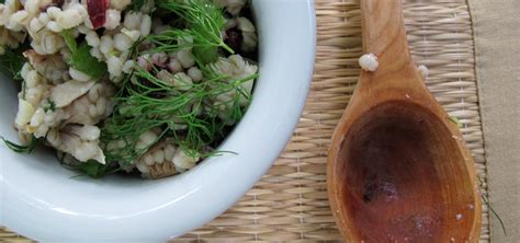 Barley Salad with Grilled Chicken, Cranberries, and Dill