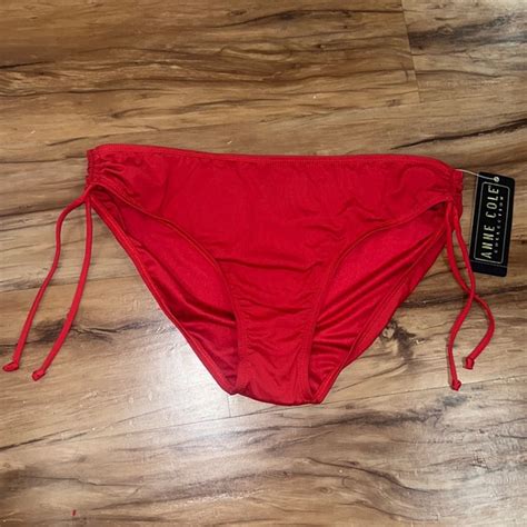Anne Cole Swim Anne Cole Side Scrunch Red Bikini Bottom Nwt Poshmark