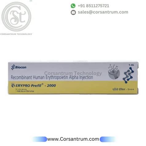 Erypro Prefil Iu Injection Recombinant Human Erythropoietin Alfa