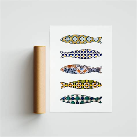 Sardines of Lisbon: A Tile-Inspired Portuguese Tribute