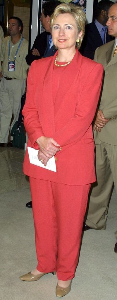 Scarlet Fever From Hillary Clintons Colorful Pantsuits E News