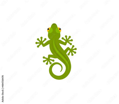 Lizard vector isolated icon. Emoji illustration. Lizard vector emoticon ...