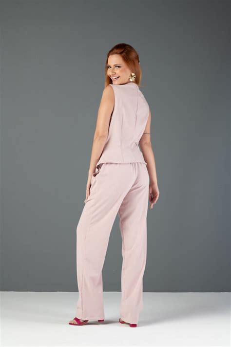 Conjunto Colete Verona Nude Rosado Recrieprofissionais