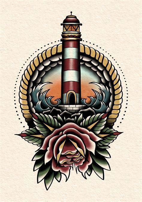 Traditional Style Lighthouse Tattoos At Lilibritney In 2024