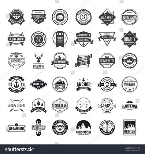 Set Vector Logotypes Elements Icons Symbols Stock Vector (Royalty Free ...