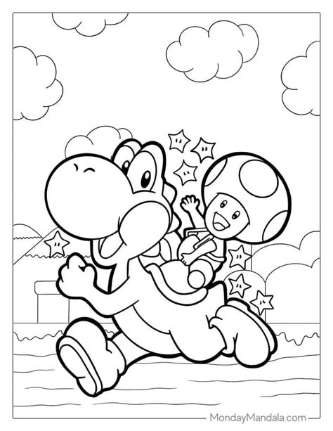 Cute Baby Yoshi Coloring Pages