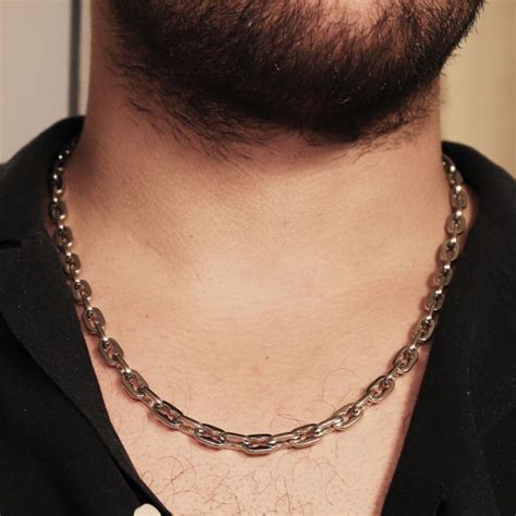 Collier Chaine Etika Homme Maille For At En Acier Cm Ae C