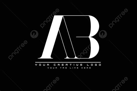 Ab Ba Abstract Vector Logo Monogram Template Elements Connecting Ba