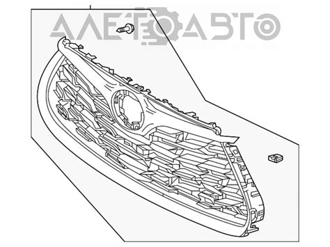 Решетка радиатора grill Toyota Highlander 20- без камеры и эмблемы ...
