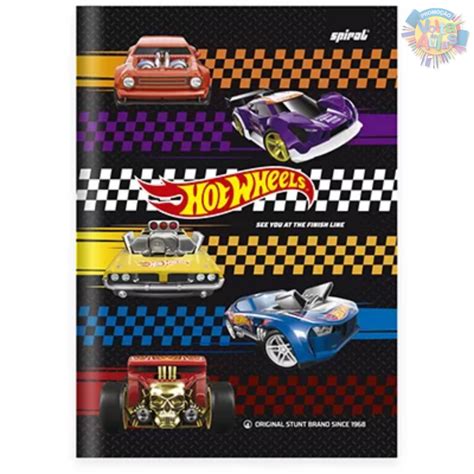 Caderno Capa Dura Costurado Folhas Hot Wheels Spiral Un Shopee Brasil