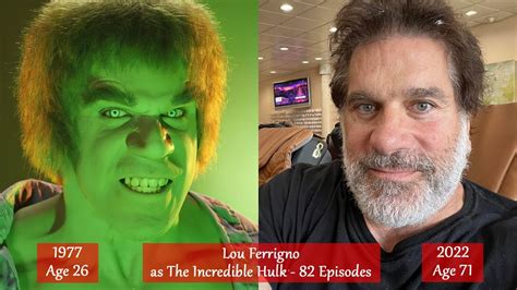 The Incredible Hulk (TV series) the cast from 1977/82 to 2022 Then and now